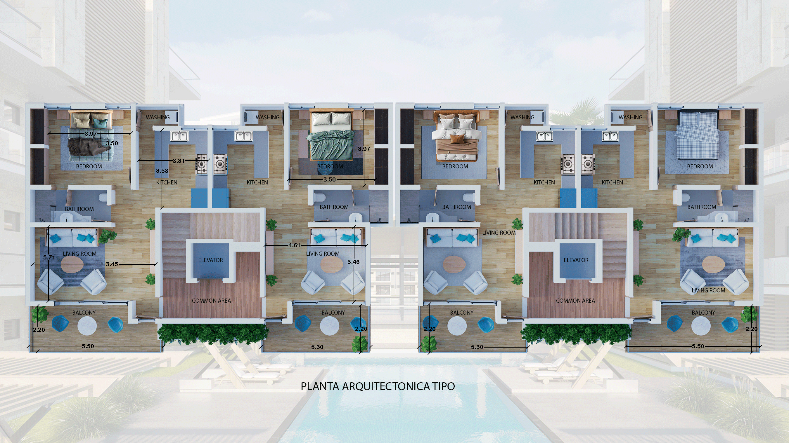 Buildings E-F